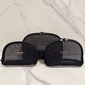 Chanel Cosmetic Pouch 3 Pc Set